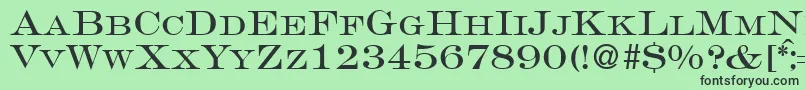 Шрифт GravureromanRegularDb – чёрные шрифты на зелёном фоне