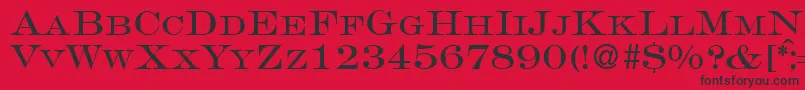 Шрифт GravureromanRegularDb – чёрные шрифты на красном фоне