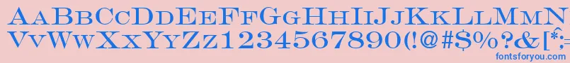 GravureromanRegularDb Font – Blue Fonts on Pink Background