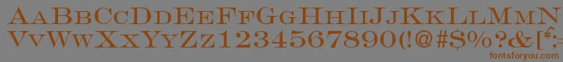 GravureromanRegularDb Font – Brown Fonts on Gray Background