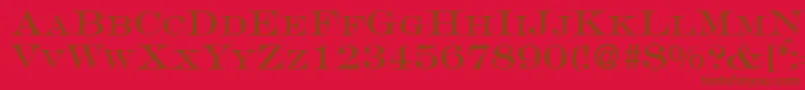 GravureromanRegularDb Font – Brown Fonts on Red Background
