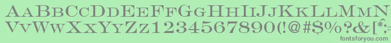 GravureromanRegularDb Font – Gray Fonts on Green Background