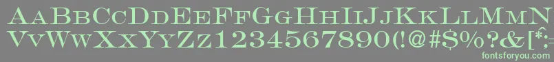 GravureromanRegularDb Font – Green Fonts on Gray Background