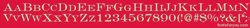 Шрифт GravureromanRegularDb – зелёные шрифты на красном фоне