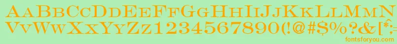 GravureromanRegularDb Font – Orange Fonts on Green Background