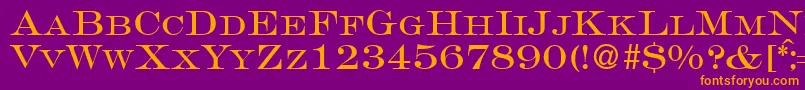 GravureromanRegularDb Font – Orange Fonts on Purple Background