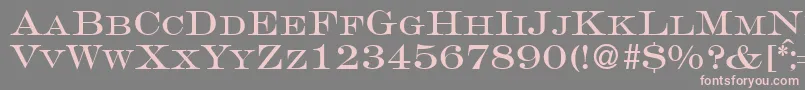 GravureromanRegularDb Font – Pink Fonts on Gray Background