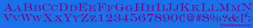 GravureromanRegularDb Font – Purple Fonts on Blue Background