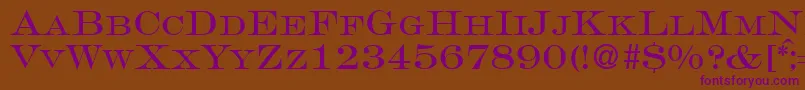 GravureromanRegularDb Font – Purple Fonts on Brown Background