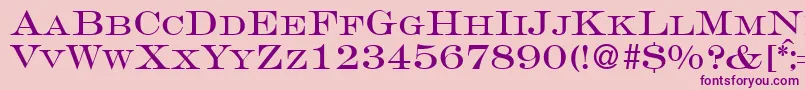 Police GravureromanRegularDb – polices violettes sur fond rose