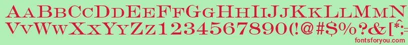 GravureromanRegularDb Font – Red Fonts on Green Background