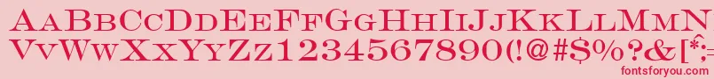 GravureromanRegularDb Font – Red Fonts on Pink Background
