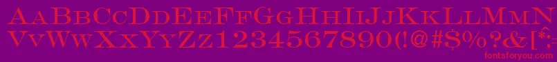 Police GravureromanRegularDb – polices rouges sur fond violet