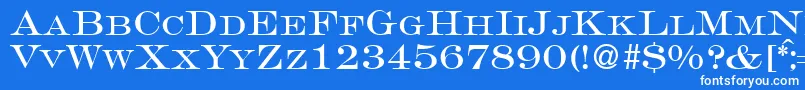 フォントGravureromanRegularDb – 青い背景に白い文字
