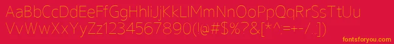 フォントGeldersansThin – 赤い背景にオレンジの文字