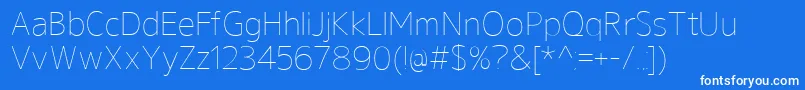 GeldersansThin Font – White Fonts on Blue Background