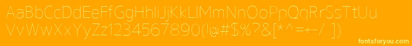 GeldersansThin Font – Yellow Fonts on Orange Background