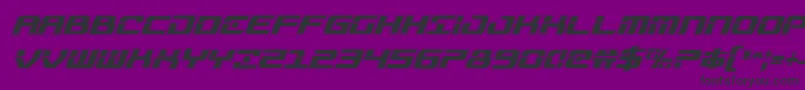 Troopersacadcondital-fontti – mustat fontit violetilla taustalla