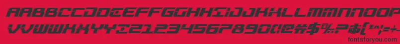 Troopersacadcondital Font – Black Fonts on Red Background