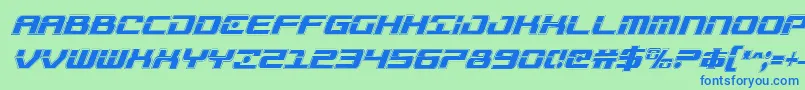 Troopersacadcondital Font – Blue Fonts on Green Background