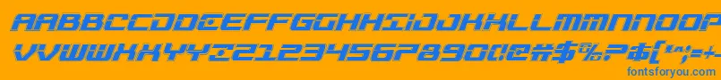 Troopersacadcondital Font – Blue Fonts on Orange Background