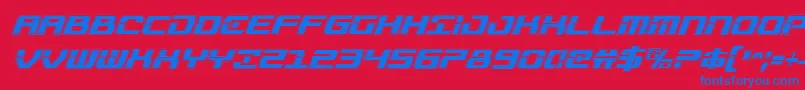 Troopersacadcondital Font – Blue Fonts on Red Background