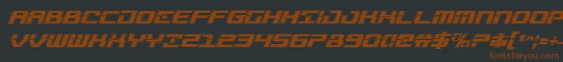 Troopersacadcondital Font – Brown Fonts on Black Background