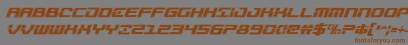 Troopersacadcondital Font – Brown Fonts on Gray Background