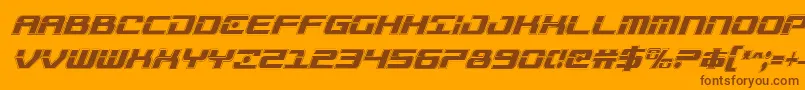Troopersacadcondital Font – Brown Fonts on Orange Background