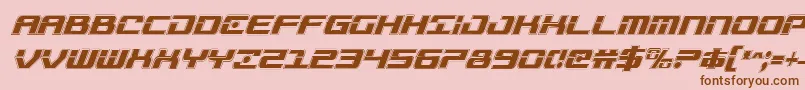 Troopersacadcondital Font – Brown Fonts on Pink Background