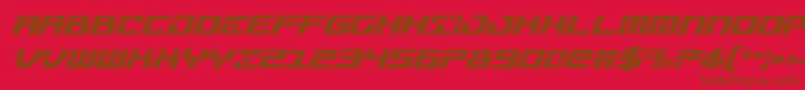 Troopersacadcondital Font – Brown Fonts on Red Background