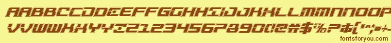 Troopersacadcondital Font – Brown Fonts on Yellow Background