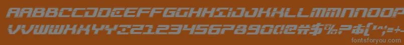 Troopersacadcondital Font – Gray Fonts on Brown Background