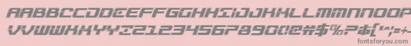 Troopersacadcondital-Schriftart – Graue Schriften auf rosa Hintergrund