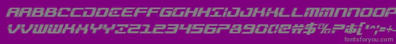 Troopersacadcondital Font – Gray Fonts on Purple Background