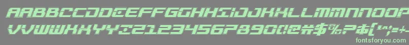 Troopersacadcondital Font – Green Fonts on Gray Background