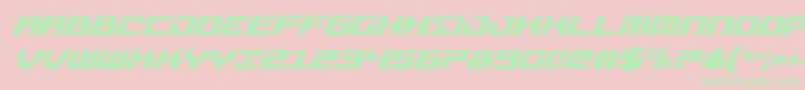 Troopersacadcondital Font – Green Fonts on Pink Background