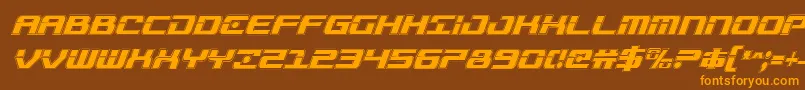 Troopersacadcondital Font – Orange Fonts on Brown Background