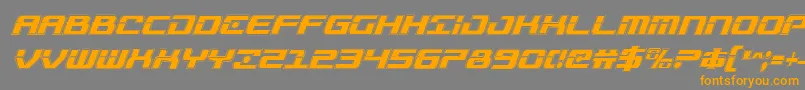 Troopersacadcondital Font – Orange Fonts on Gray Background