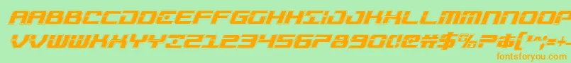 Troopersacadcondital Font – Orange Fonts on Green Background
