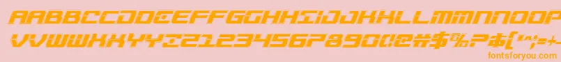 Troopersacadcondital Font – Orange Fonts on Pink Background