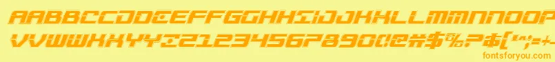 Troopersacadcondital Font – Orange Fonts on Yellow Background