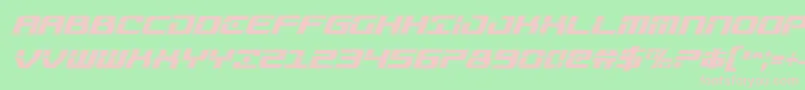 フォントTroopersacadcondital – 緑の背景にピンクのフォント