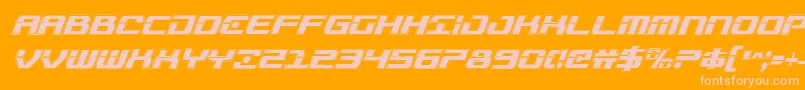 Troopersacadcondital Font – Pink Fonts on Orange Background