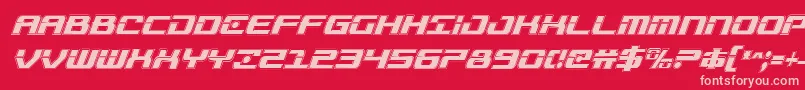 Troopersacadcondital Font – Pink Fonts on Red Background