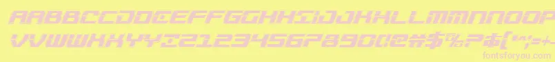 Troopersacadcondital Font – Pink Fonts on Yellow Background