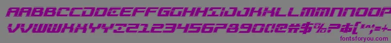 Troopersacadcondital Font – Purple Fonts on Gray Background