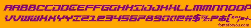 Troopersacadcondital Font – Purple Fonts on Orange Background