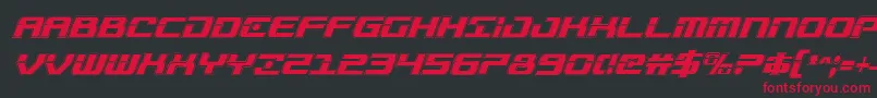 Troopersacadcondital Font – Red Fonts on Black Background
