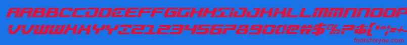Troopersacadcondital Font – Red Fonts on Blue Background